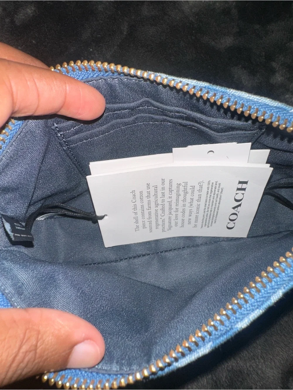Coach blue Denim nolita bag